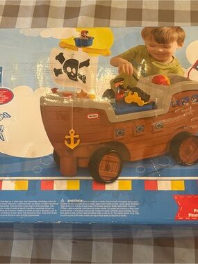 New Little Tikes Play 'n Scoot Pirate Ship Ride-On Toy w/Sounds SEALED in BOX